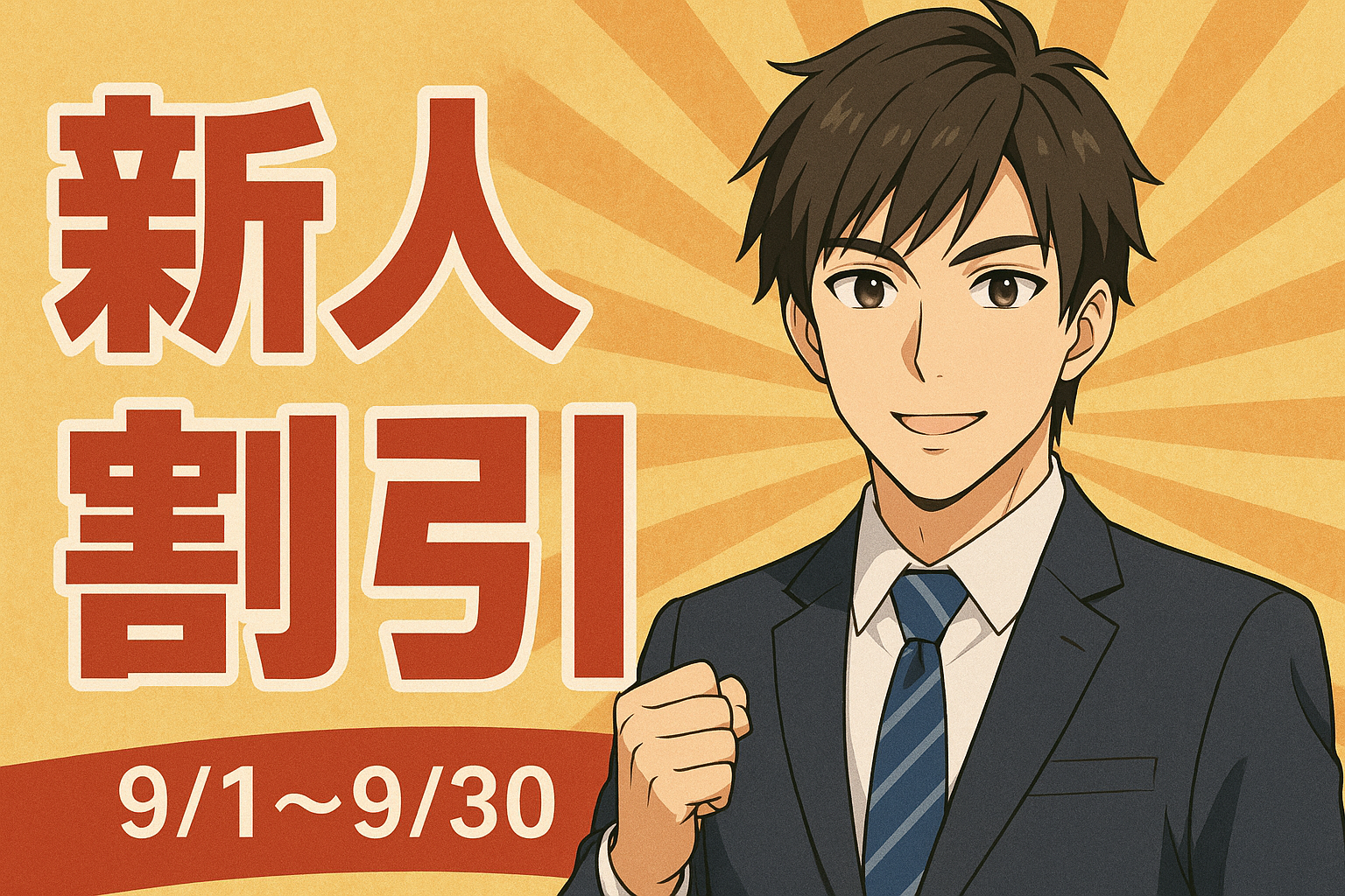 新人割引開催中